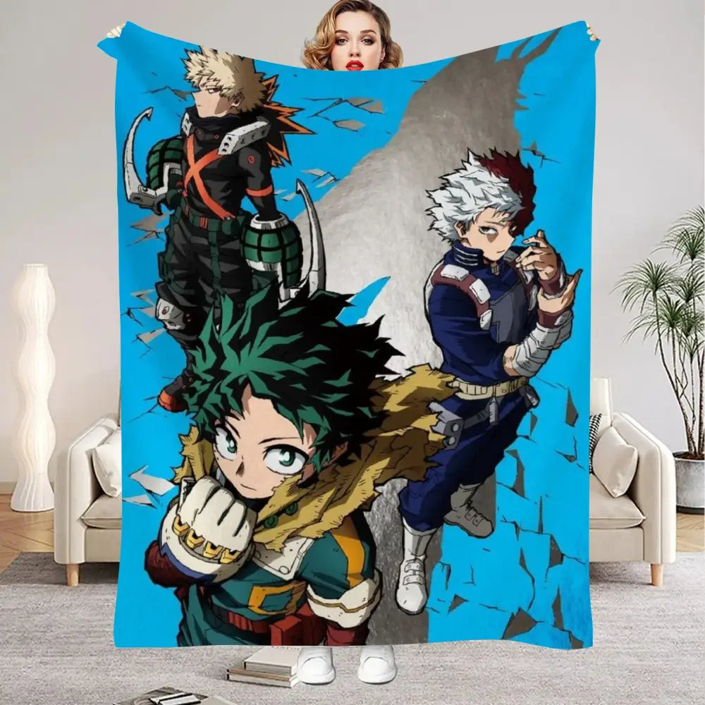 My Hero Academia All Might Flannel Blanket – Soft Warm Throw