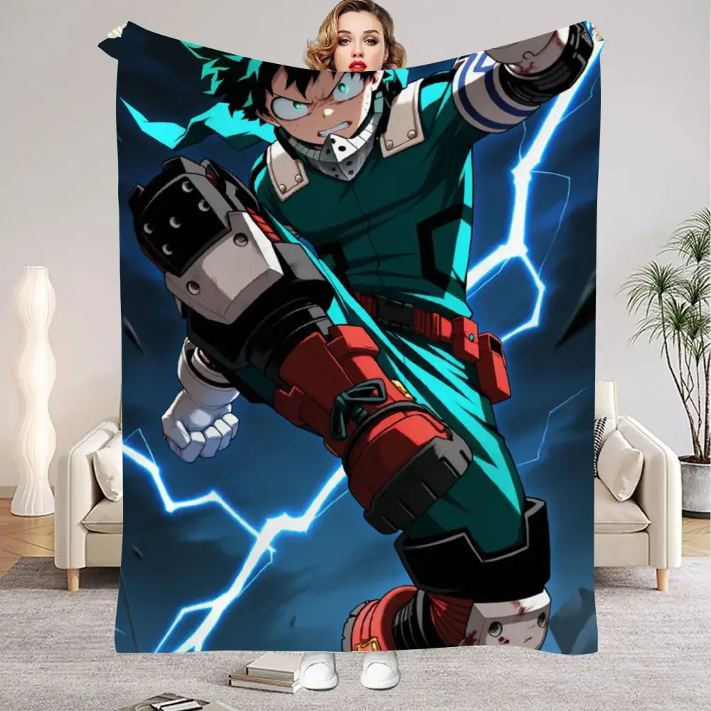 My Hero Academia All Might Flannel Blanket – Soft Warm Throw
