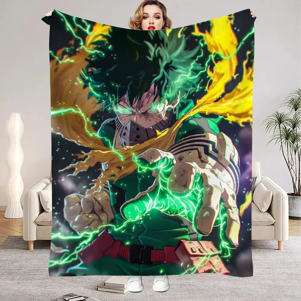 My Hero Academia All Might Flannel Blanket – Soft Warm Throw