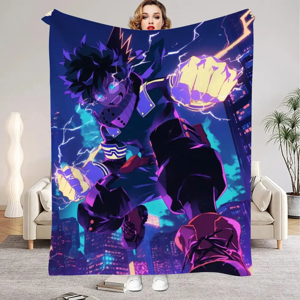 My Hero Academia All Might Flannel Blanket – Soft Warm Throw