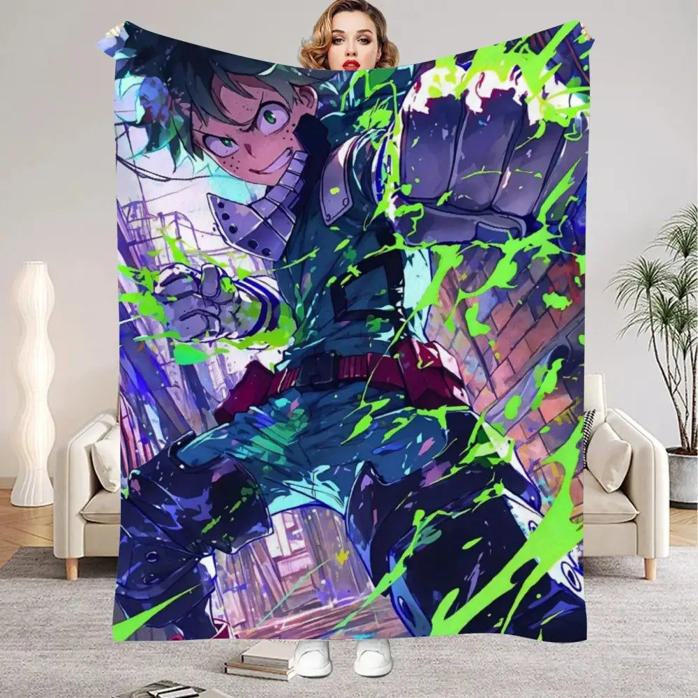 My Hero Academia All Might Flannel Blanket – Soft Warm Throw