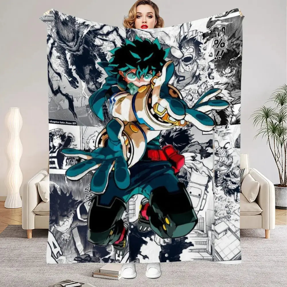 My Hero Academia All Might Flannel Blanket – Soft Warm Throw