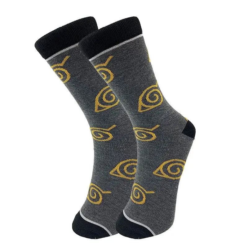Naruto Akatsuki Long Socks – Elastic Cotton Crew Style