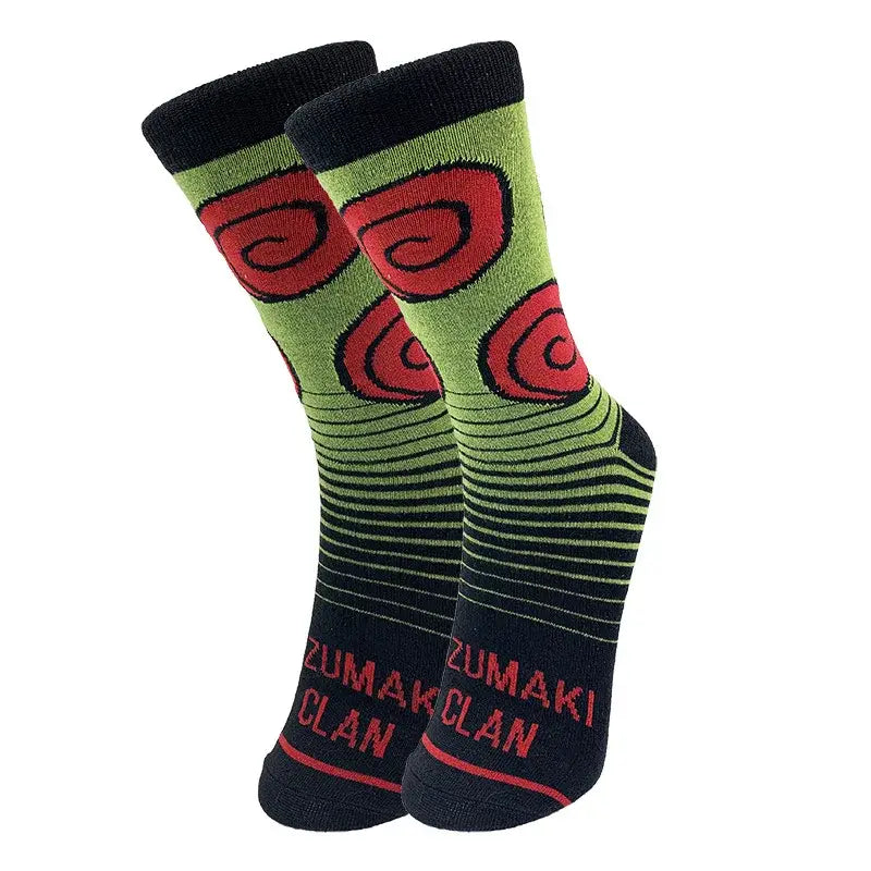 Naruto Akatsuki Long Socks – Elastic Cotton Crew Style