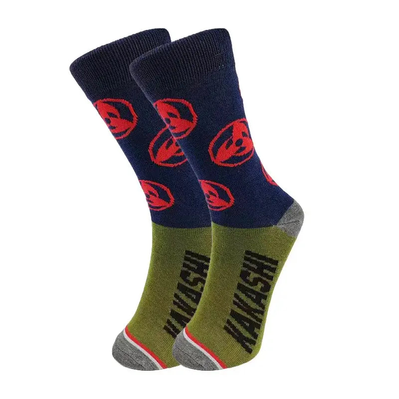 Naruto Akatsuki Long Socks – Elastic Cotton Crew Style