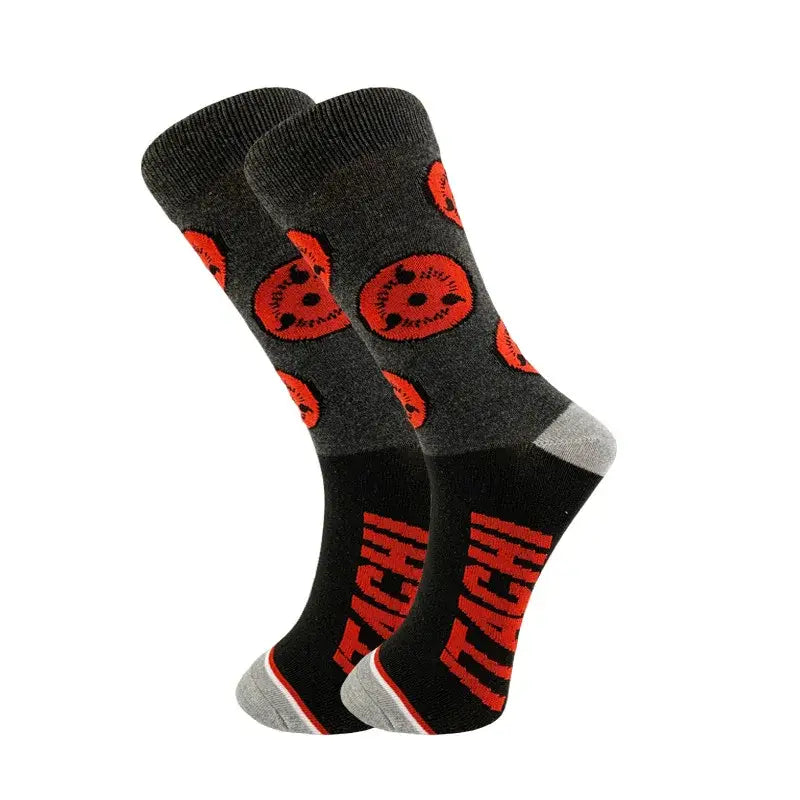 Naruto Akatsuki Long Socks – Elastic Cotton Crew Style