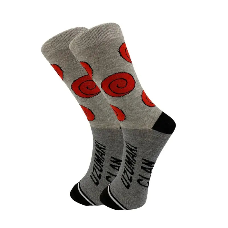 Naruto Akatsuki Long Socks – Elastic Cotton Crew Style