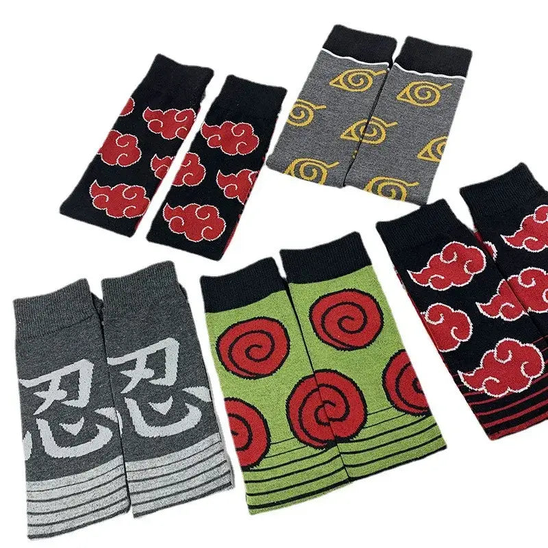 Naruto Akatsuki Long Socks – Elastic Cotton Crew Style
