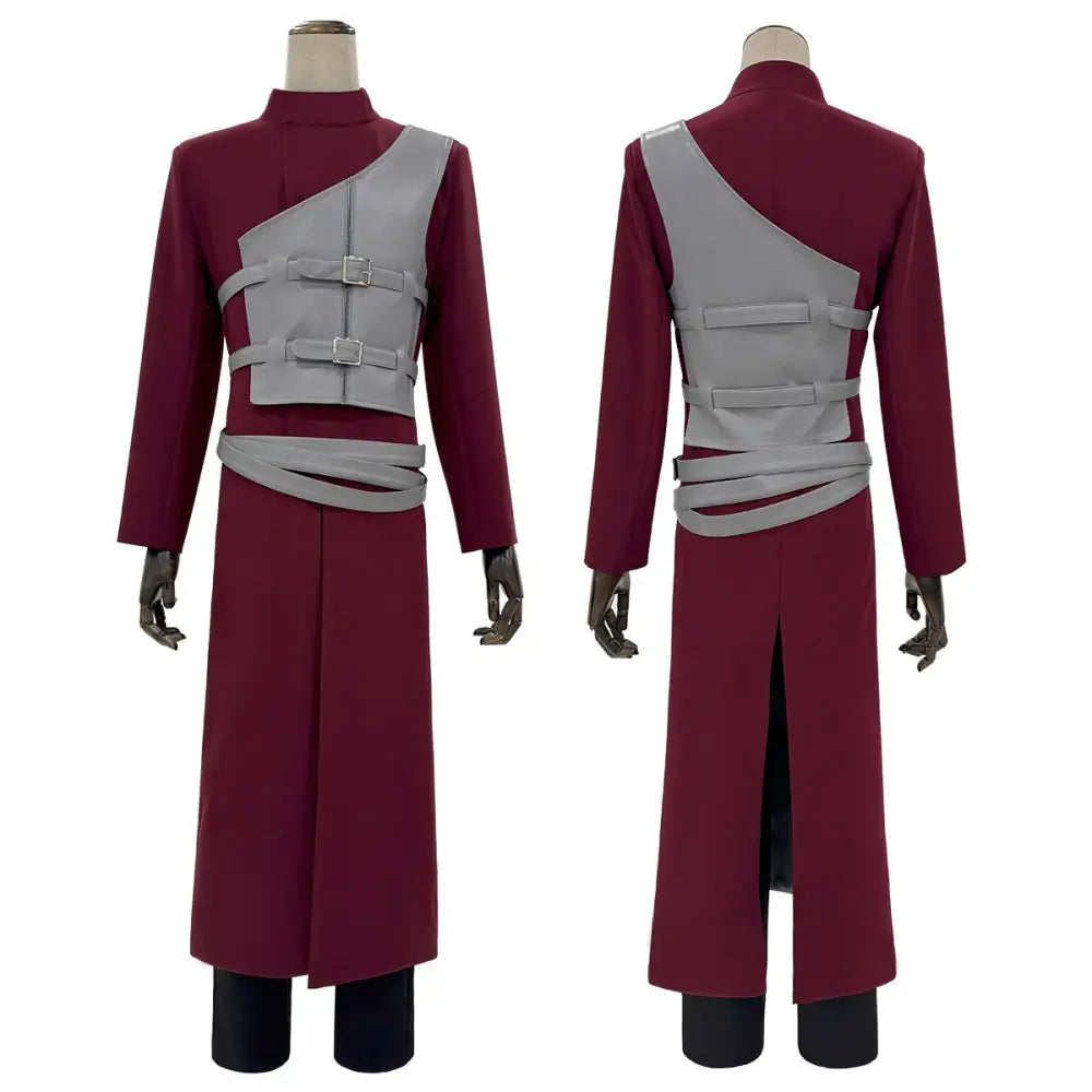 Naruto Gaara Cosplay Costume Set – Coat, Pants, Vest, Belt