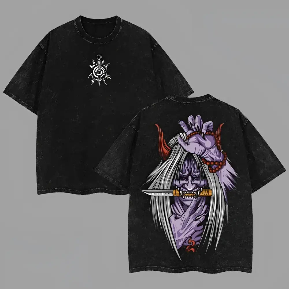Naruto Reaper Death Seal T-Shirt – Acid Wash Back Print