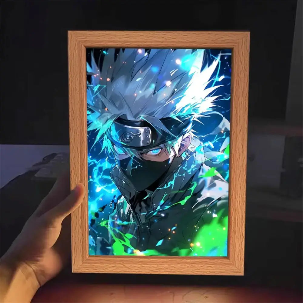 Naruto Sasuke LED Light Painting Frame – Moon Night Light