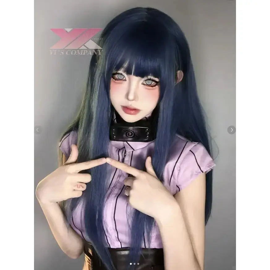 Naruto Shippuden Hinata Hyuga Cosplay Set – Shirt Pants Belt