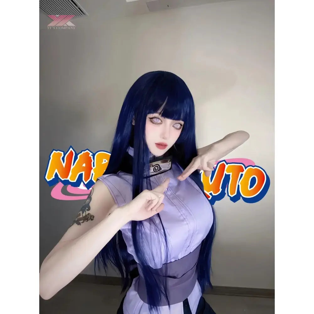Naruto Shippuden Hinata Hyuga Cosplay Set – Shirt Pants Belt