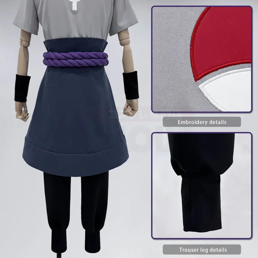 Naruto Uchiha Sasuke Cosplay Costume – Adult Unisex