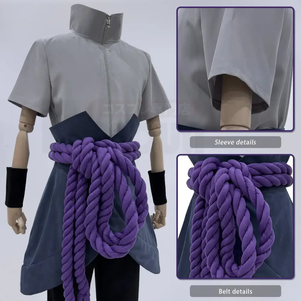 Naruto Uchiha Sasuke Cosplay Costume – Adult Unisex