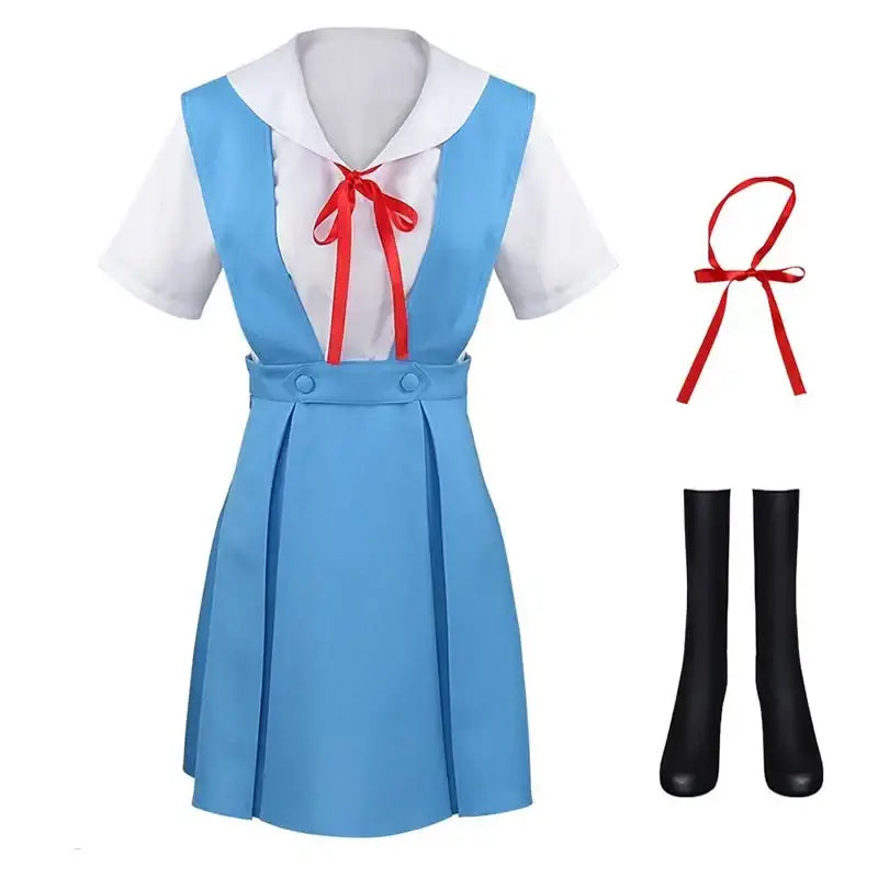 Neon Genesis Evangelion Ayanami Rei Cosplay Dress – With Socks
