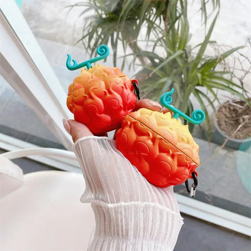 One Piece Devil Fruit For Airpods 4 Case 2024,Anime Silicone Protective Earphone Cover For Airpods Pro 2 Case/Airpods 3 2 1 Case