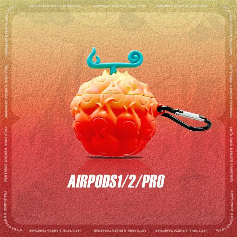 One Piece Devil Fruit For Airpods 4 Case 2024,Anime Silicone Protective Earphone Cover For Airpods Pro 2 Case/Airpods 3 2 1 Case