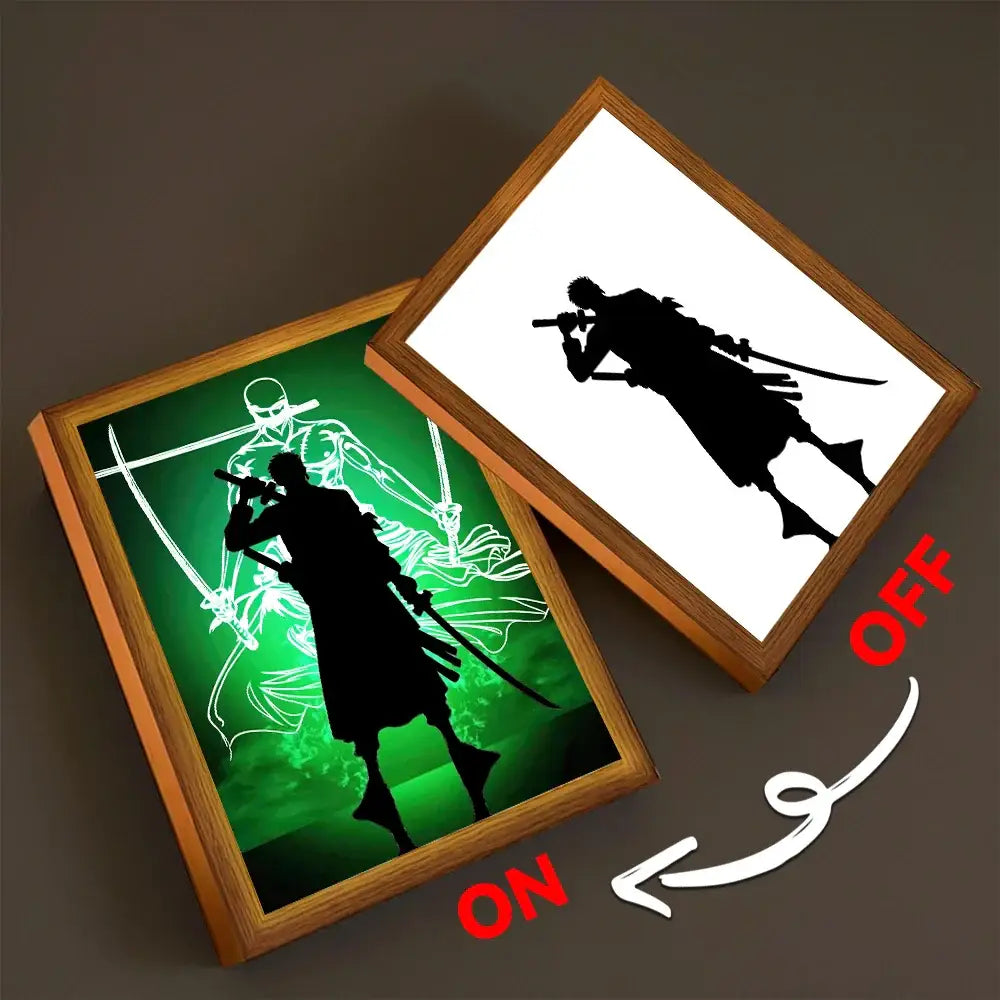 One Piece Luffy Zoro LED Light Painting – Moon Lamp