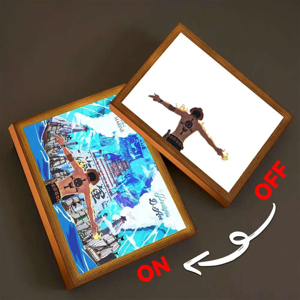 One Piece Luffy Zoro LED Light Painting – Moon Lamp