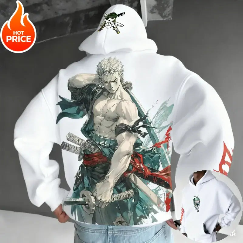 One Piece Zoro Oversized Hoodie – Vintage Streetwear