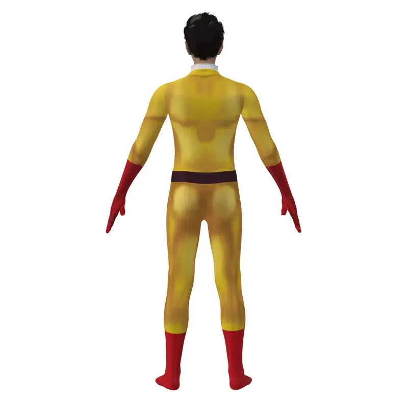 One Punch Man Saitama Cosplay Bodysuit – With Cloak