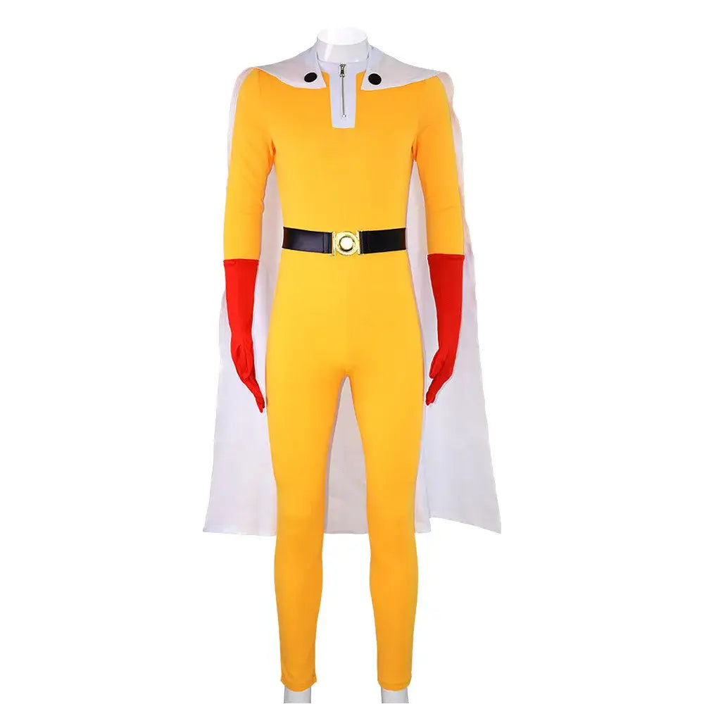 One Punch Man Saitama Cosplay Suit – Full Set with Cloak