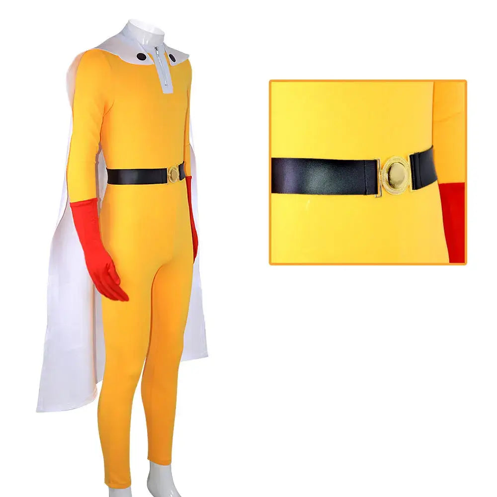 One Punch Man Saitama Cosplay Suit – Full Set with Cloak
