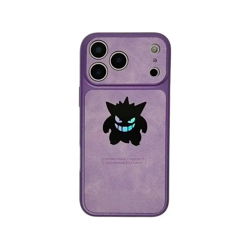 Pokemon Gengar Phone Case – Laser Leather Texture