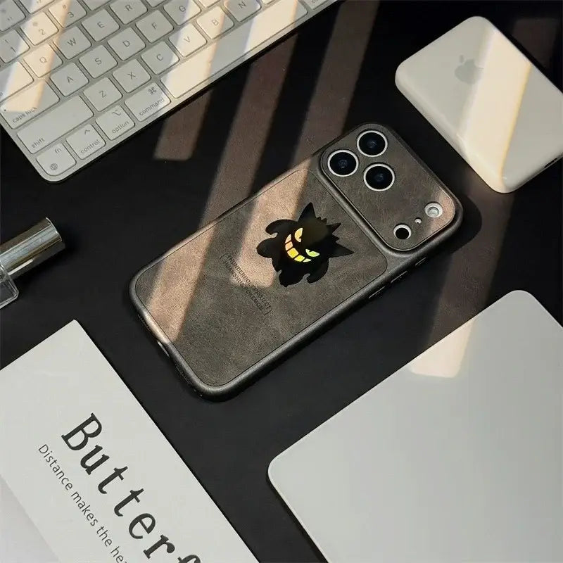 Pokemon Gengar Phone Case – Laser Leather Texture