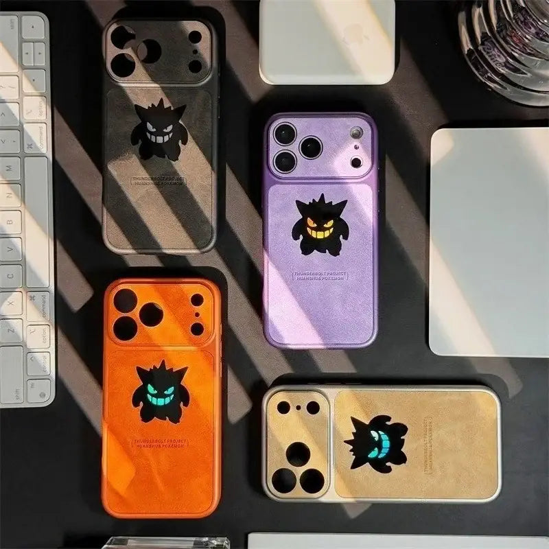 Pokemon Gengar Phone Case – Laser Leather Texture