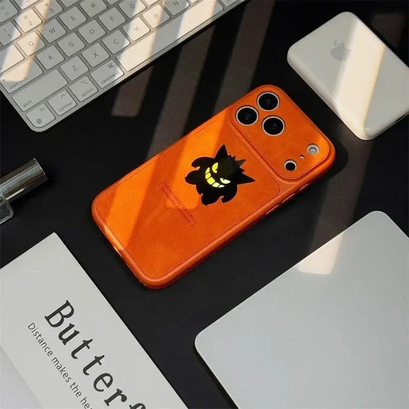 Pokemon Gengar Phone Case – Laser Leather Texture