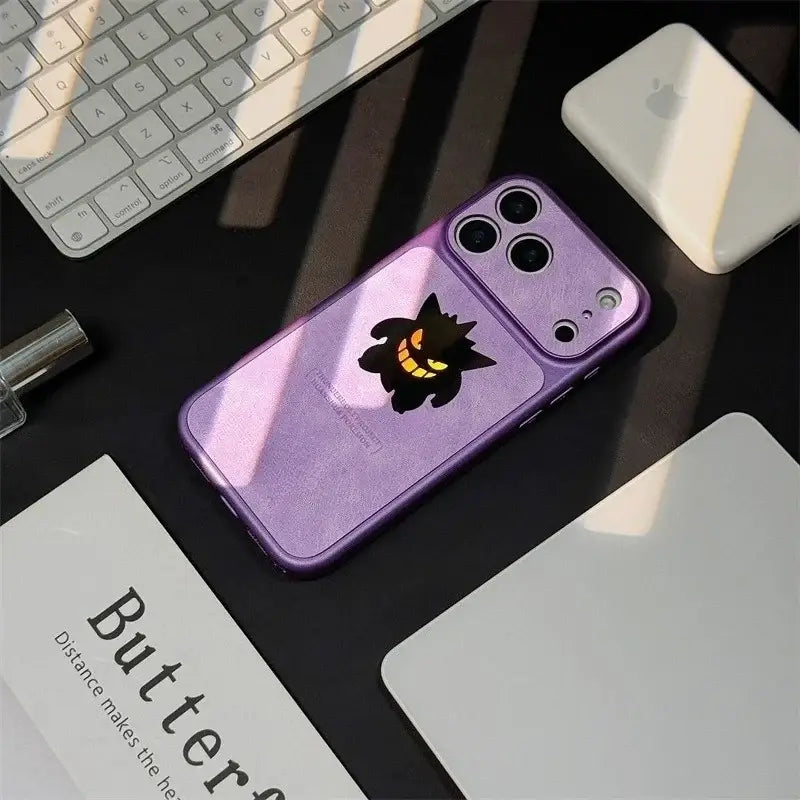 Pokemon Gengar Phone Case – Laser Leather Texture