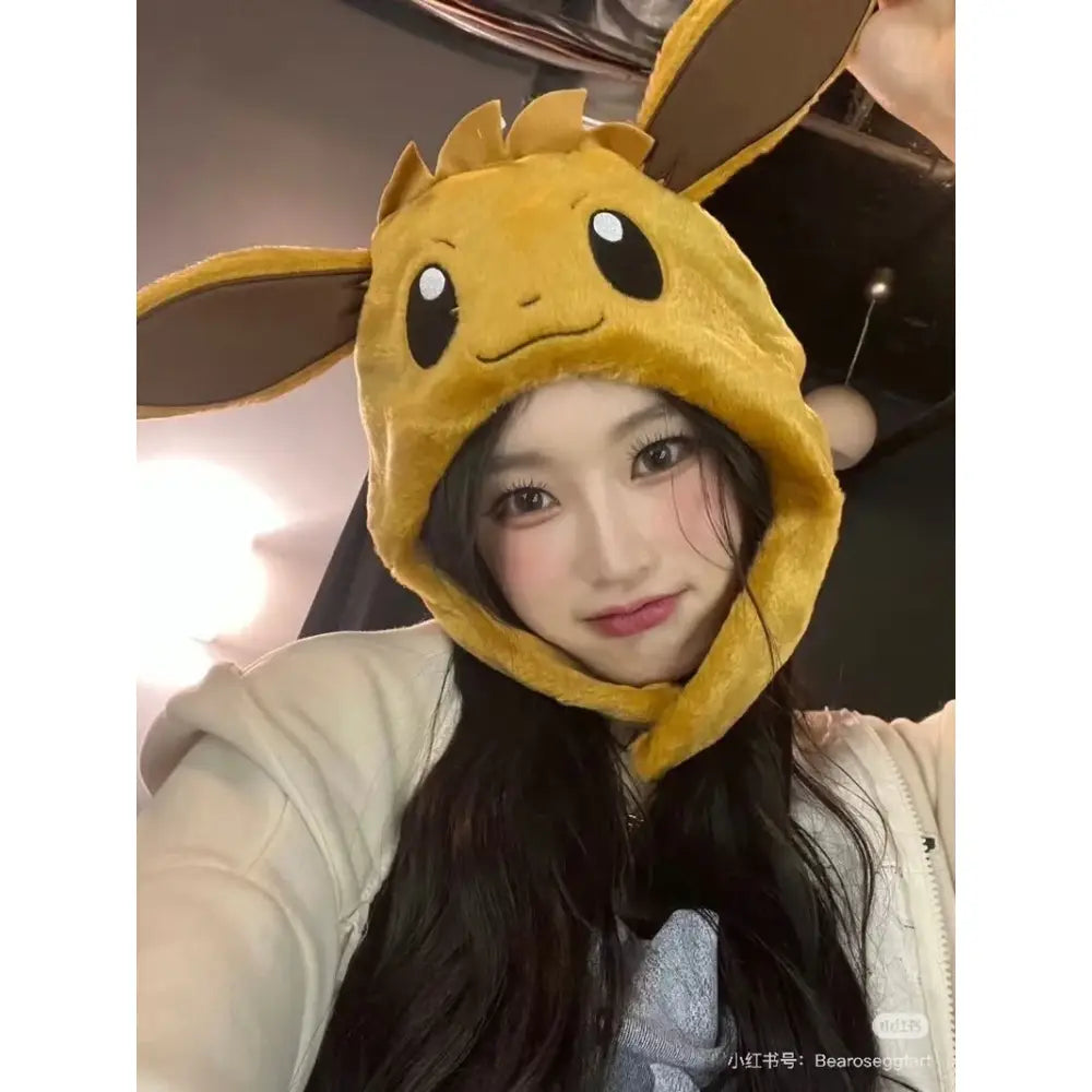 Pokemon Pikachu Airbag Hat – Pinch Ears, Winter Warm