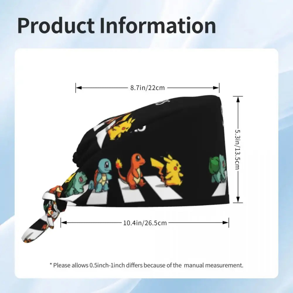Pokémon Surgical Scrub Cap – Cotton Medical Hat