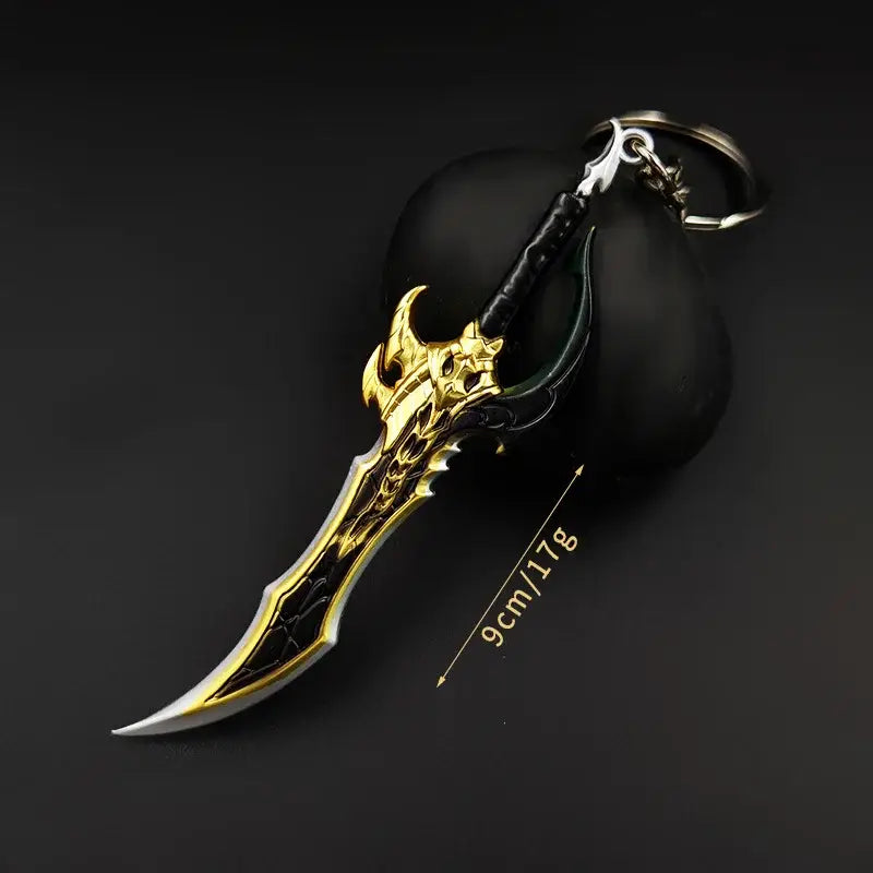 Solo Leveling Knight Killer Fangs Sword – 22cm Metal Keychain