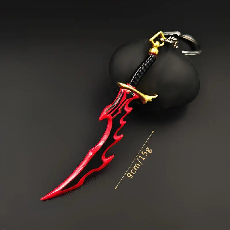 Solo Leveling Knight Killer Fangs Sword – 22cm Metal Keychain