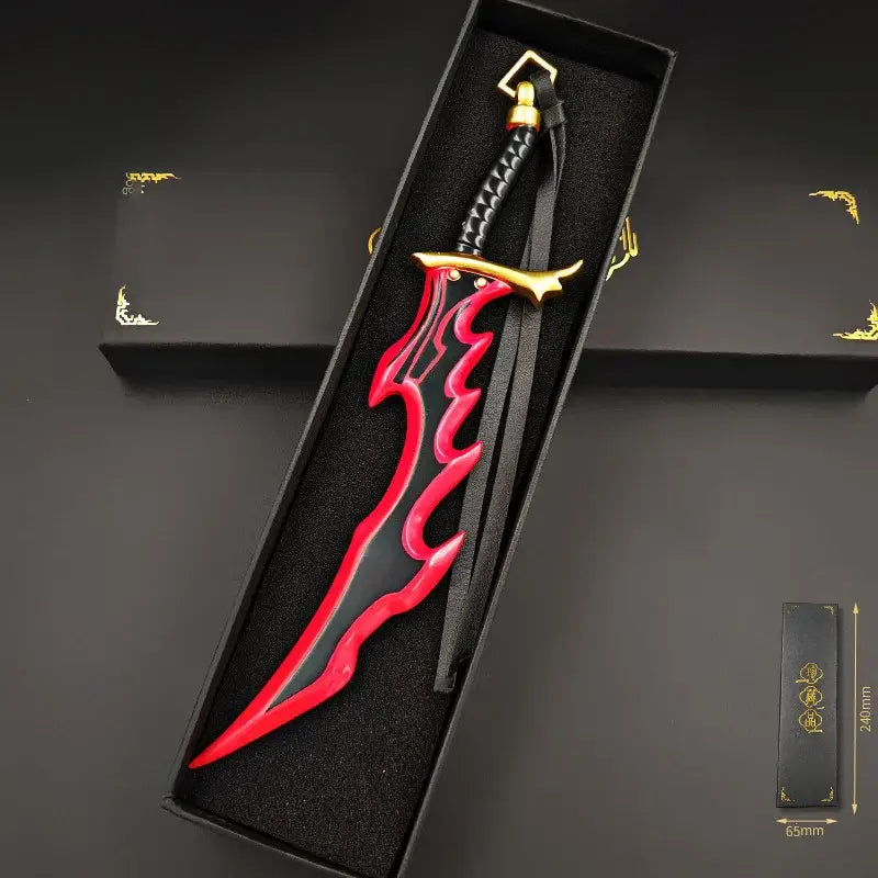 Solo Leveling Knight Killer Fangs Sword – 22cm Metal Keychain