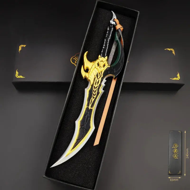 Solo Leveling Knight Killer Fangs Sword – 22cm Metal Keychain