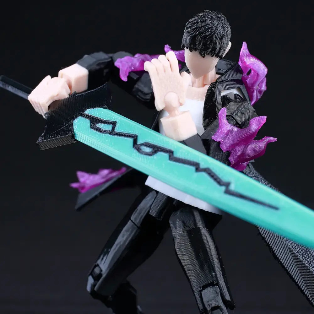 Solo Leveling Sung Jin-Woo Action Figure – 3D Printed Movable Dummy 13
