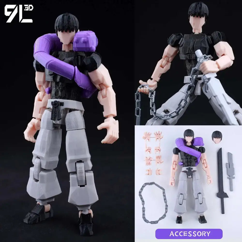 Solo Leveling Sung Jin-Woo Action Figure – 3D Printed Movable Dummy 13