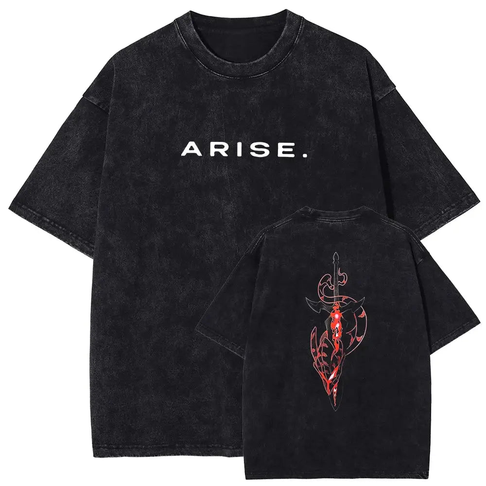 Solo Leveling Sung Jin-Woo T-Shirt – Vintage Washed Cotton