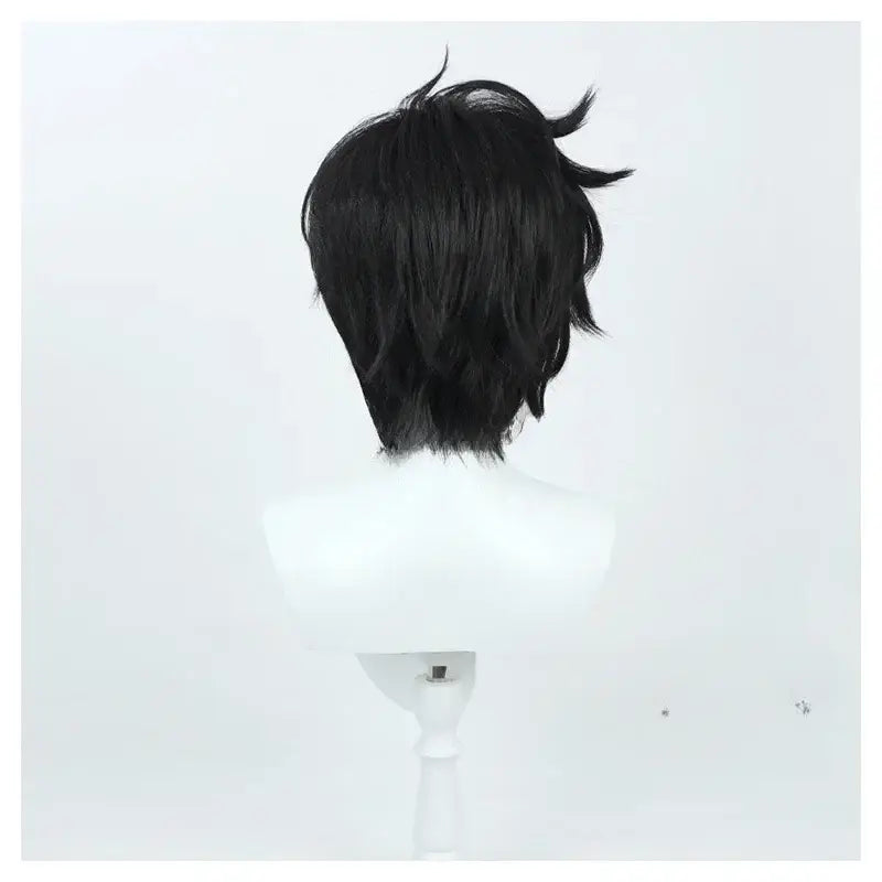Solo Leveling Sung Jinwoo Cosplay Wig – Short Black Synthetic