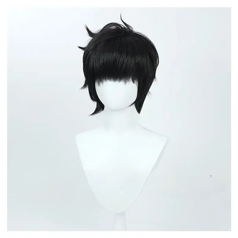 Solo Leveling Sung Jinwoo Cosplay Wig – Short Black Synthetic
