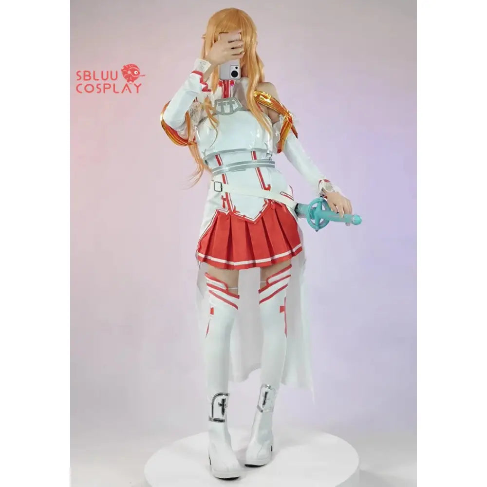 Sword Art Online Asuna Cosplay Costume – Halloween Outfit