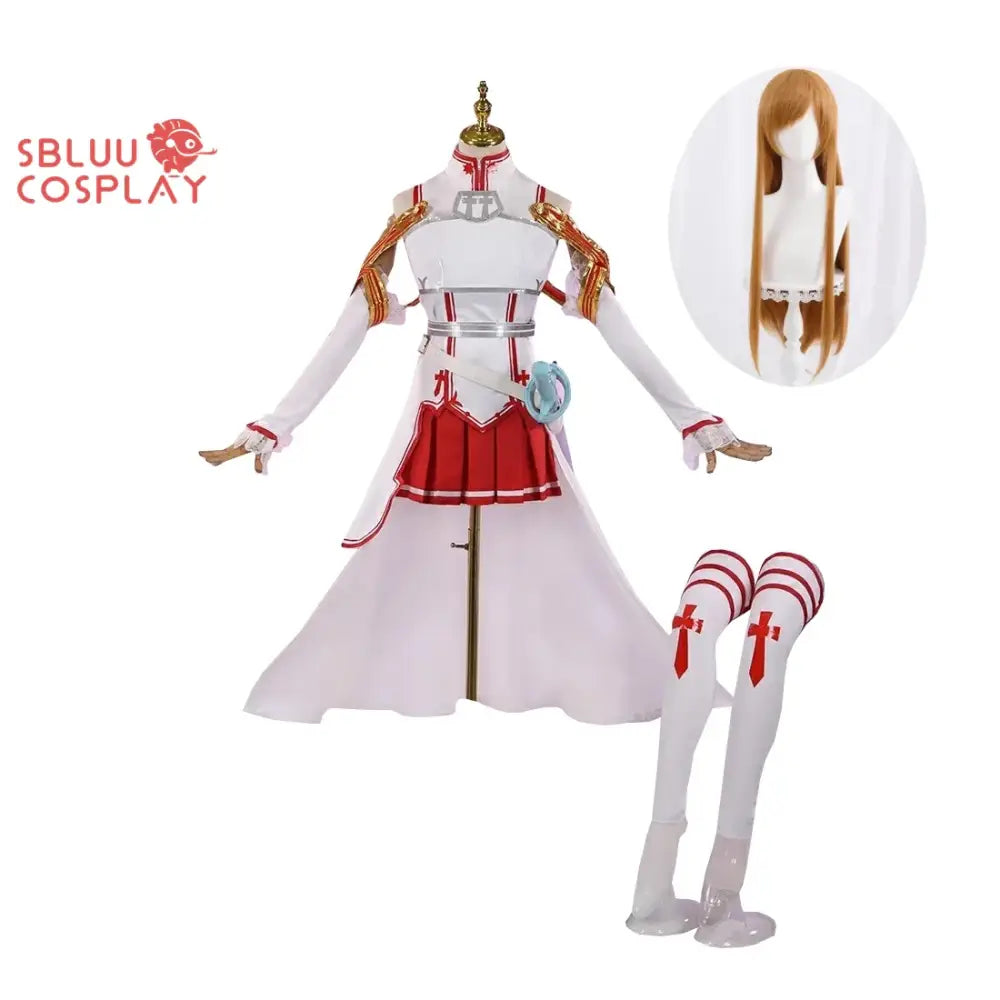 Sword Art Online Asuna Cosplay Costume – Halloween Outfit