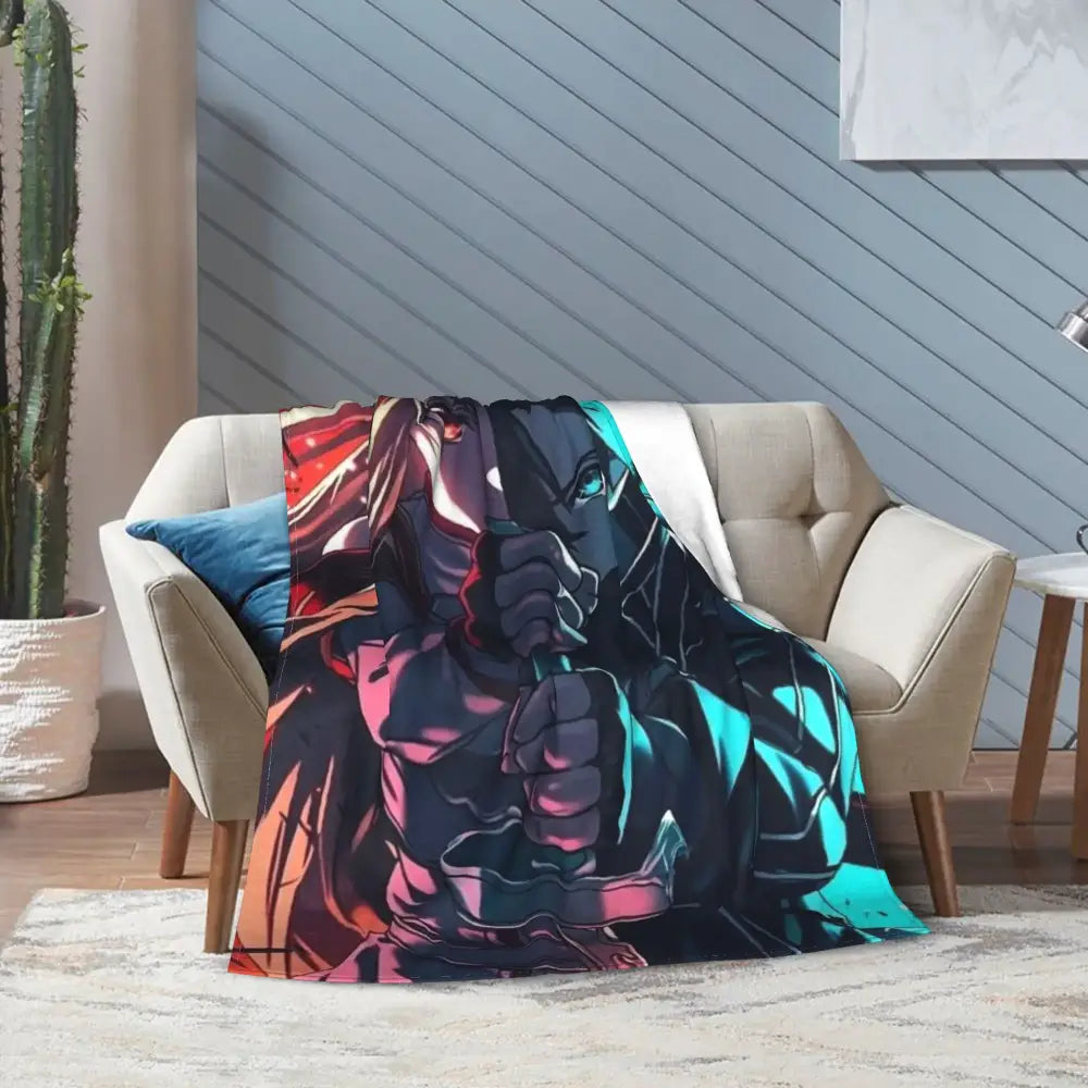 Sword Art Online Kirito Asuna Throw Blanket – Soft Fleece