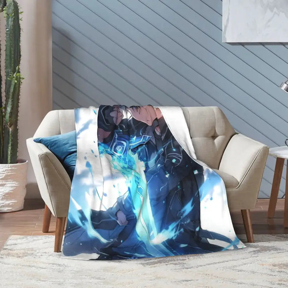 Sword Art Online Kirito Asuna Throw Blanket – Soft Fleece