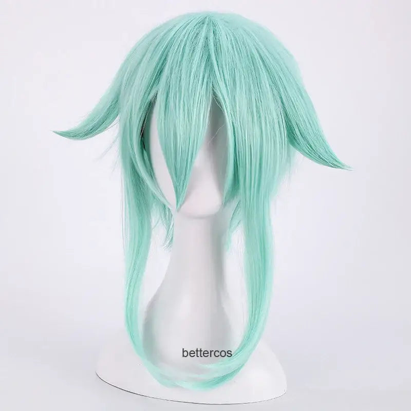 Sword Art Online Sinon Cosplay Wig – Blue Heat-Resistant Synthetic Hair