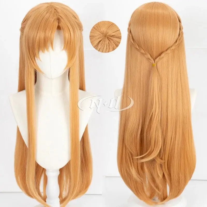 Sword Art Online Yuuki Asuna Cosplay Wig – Chestnut Synthetic Hair